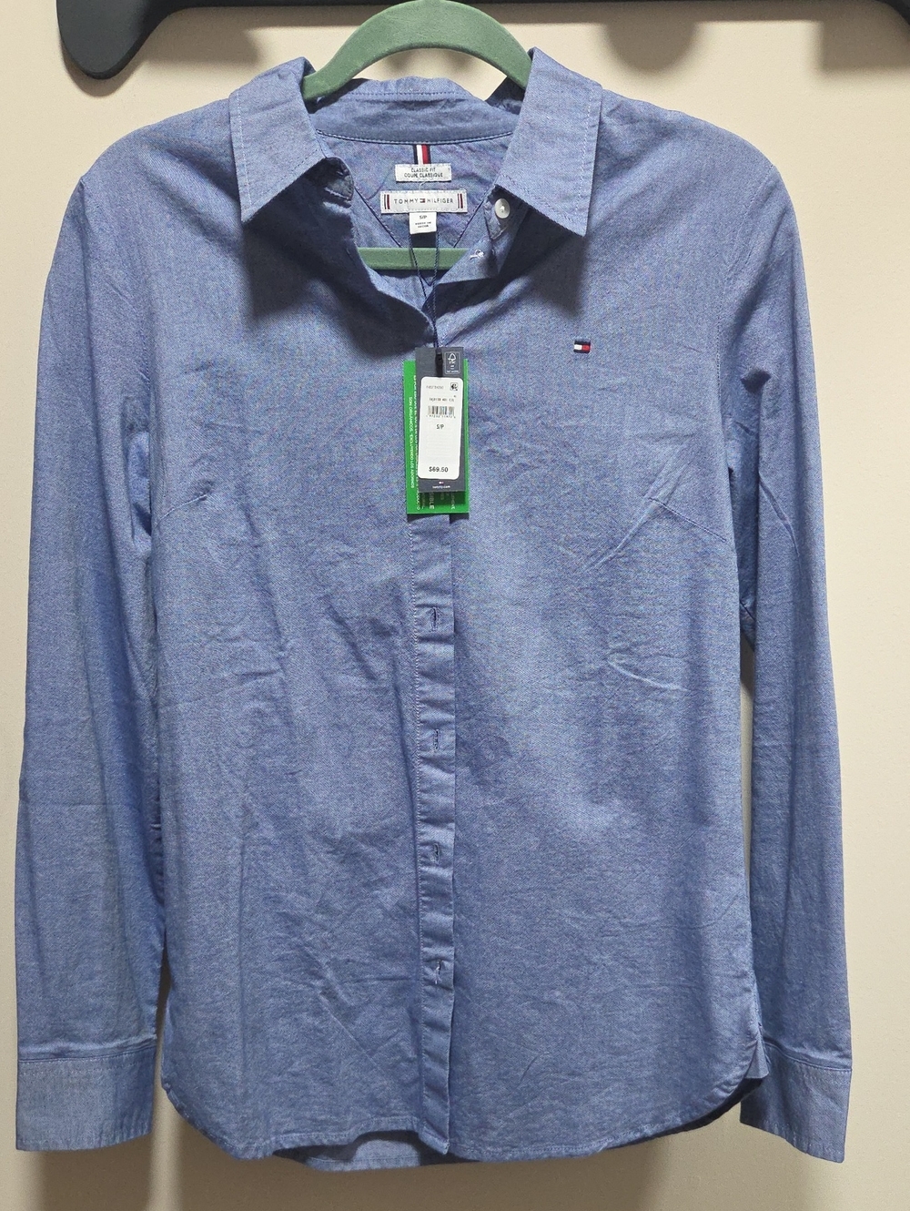 Tommy Hilfiger Light Blue Long-Sleeve Oxford Shirt